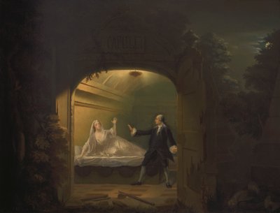 David Garrick et George Anne Bellamy dans "Roméo et Juliette", Acte V, Scène iii - Benjamin Wilson