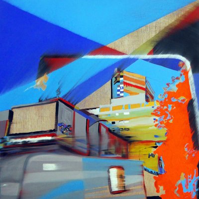 Overlandscape : Mexico 2, 2016 (huile sur toile) - Benoit Erwann Boucherot