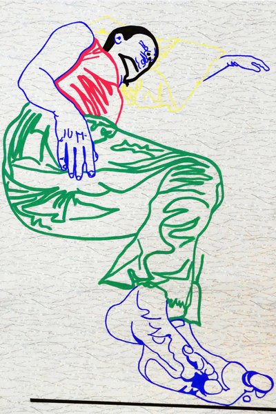 Passager 13, 2020 (acrylique sur papier japonais sérigraphié) - Benoit Erwann Boucherot