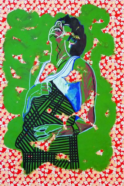Passager 24, 2020 (acrylique sur papier japonais sérigraphié) - Benoit Erwann Boucherot