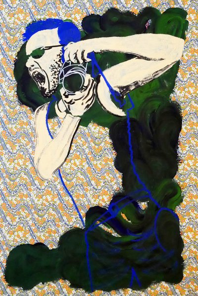 Passager 25, 2020 (acrylique sur papier japonais sérigraphié) - Benoit Erwann Boucherot