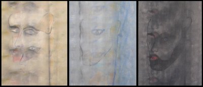 Triple autoportrait, 2000 (huile sur 3 toiles juxtaposées) - Benoit Erwann Boucherot