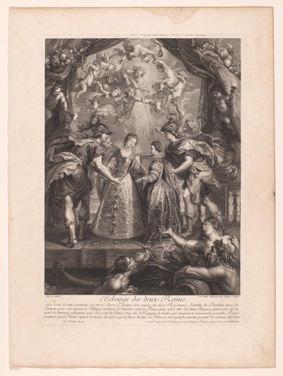 Échange des deux reines (La Galerie du Palais du Luxembourg) - Benoît Audran