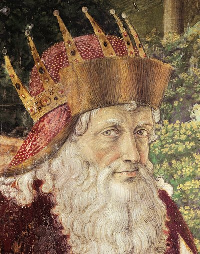 Procession des Mages par Benozzo Gozzoli (1420-1497), fresque. Détail. Chapelle du Palazzo Medici Riccardi, Florence. - Benozzo di Lese di Sandro Gozzoli