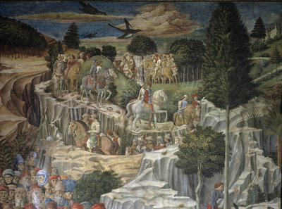 Procession des Mages avec Laurent le Magnifique (fresque) - Benozzo di Lese di Sandro Gozzoli