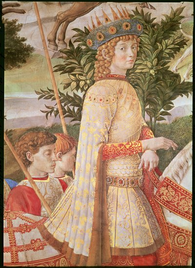 La Procession des Mages, la procession menée par Laurent le Magnifique sous les traits du Mage Caspar, (détail) de Lorenzo de