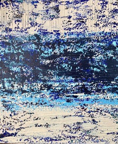 Vagues bleues texturées - Berit Pihl