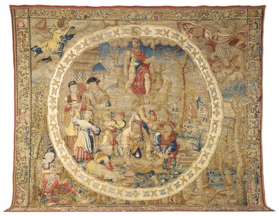 Tapisserie allégorique de Bruxelles représentant le mois de décembre de "Les Mois Médaillons", vers 1525 - Bernard van Orley
