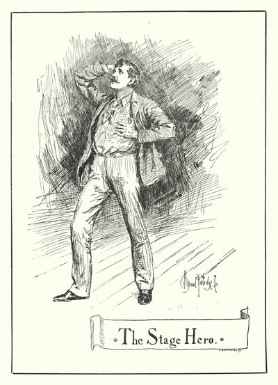 Le héros de la scène (gravure) - Bernard (after) Partridge