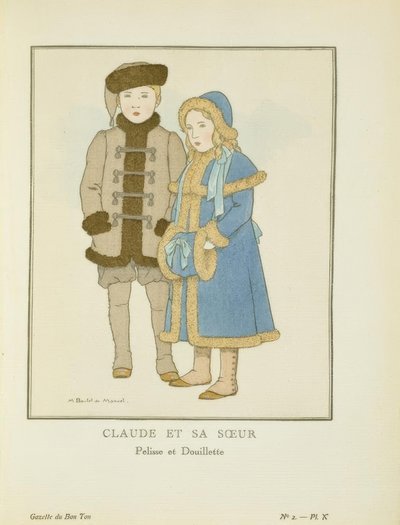Claude et sa sœur - Pelisse et Douilette - Bernard Boutet de Monvel