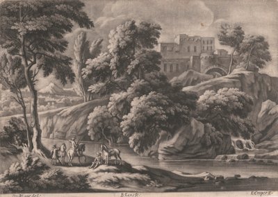 Paysage avec château - Bernard Lens