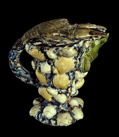 Aquamarine rustique avec décoration en céramique de coquillages - Bernard Palissy