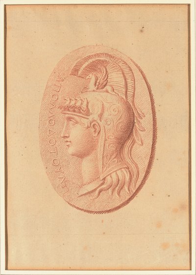 Une des quatre études après camées, trois avec des portraits de profil classiques et une avec un relief fragmentaire de Cupidon et deux lions tirant un char - Bernard Picart