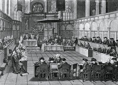 Synode protestant tenu en 1730 dans la Nieuwe Kerk (Nouvelle Église) à Amsterdam, Pays-Bas, gravure par Bernard Picart (1673-1733) - Bernard Picart