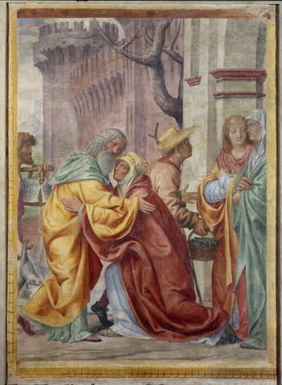 Rencontre de Sainte Anne et Saint Joachim à la porte dorée - Bernardino Luini