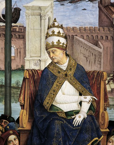 Arrivée de Pie II à Ancône pour hâter la croisade (détail) - Bernardino di Betto Pinturicchio