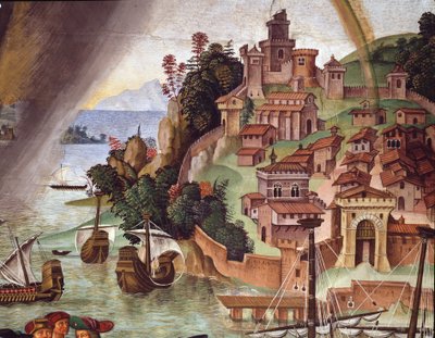 Le pape Pie II se rendant au concile de Bâle (détail) - Bernardino di Betto Pinturicchio