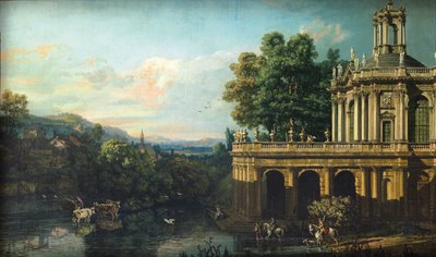 Caprice architectural avec un palais, vers 1766 - Bernardo Bellotto