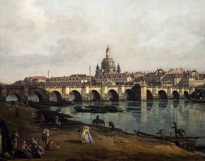 Vue de Dresde depuis la rive droite de l