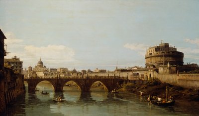 Vue du Tibre à Rome avec le Castel Sant