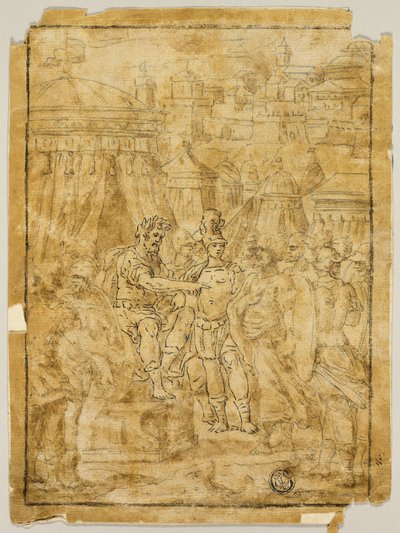 Illustration de la scène de la Libération de Jérusalem (Gerusalemme Liberata) - Bernardo Castello