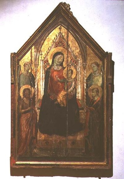 Madone et Enfant en trône avec des Saints - Bernardo Daddi