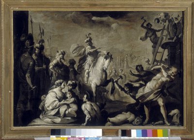 Constantin détruisant des idoles - Bernardo Strozzi