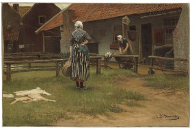 Jour de lessive - Bernardus Johannes Blommers or Bloomers