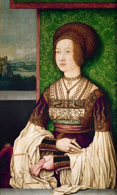 Portrait de Bianca Maria Sforza, deuxième épouse de Maximilien Ier, empereur romain germanique - Bernhard Strigel