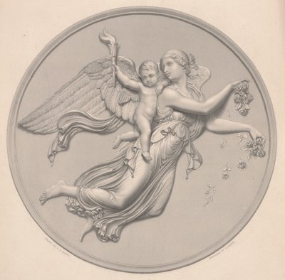 Matin, dessiné par F. R. Roffe (fl.1850-63), gravé par William Callio Roffe (1817-89), milieu du 19ème siècle (reproduction de gravure) - Bertel (after) Thorvaldsen