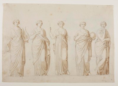 Les Muses Terpsichore, Érato, Clio, Uranie et Polymnie - Bertel Thorvaldsen