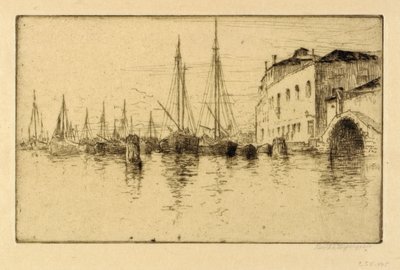 Le long de la Giudecca, Venise - Bertha E. Jaques