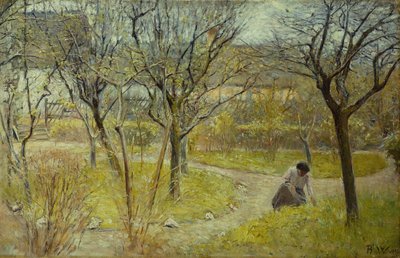 Jour de printemps dans le jardin - Bertha Wegmann
