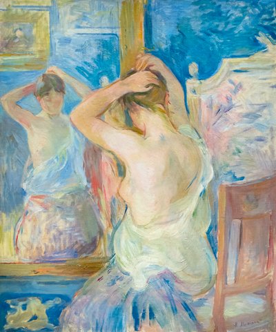 Devant le miroir, vers 1890 - Berthe Morisot