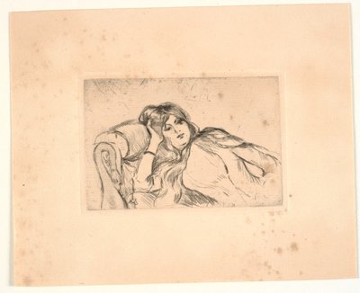 Femme allongée sur un canapé (Jeanne-Marie) - Berthe Morisot