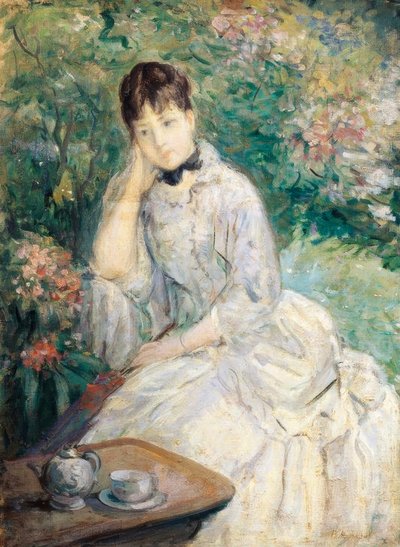 Jeune femme assise sur un canapé - Berthe Morisot