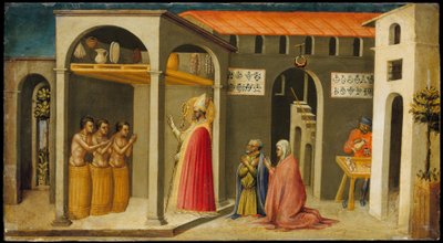 Saint Nicolas ressuscitant trois jeunes gens - Bicci di Lorenzo