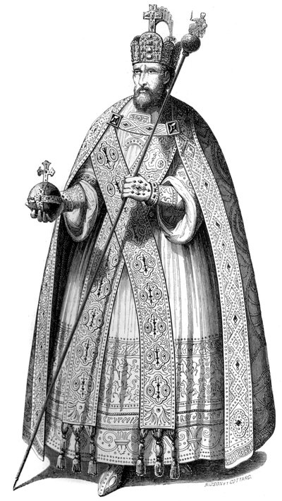Le costume porté par les empereurs lors de leurs couronnements depuis l