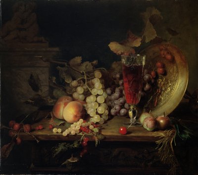 Nature morte avec fruits, verre de vin, 1863 - Blaise Alexandre Desgoffe