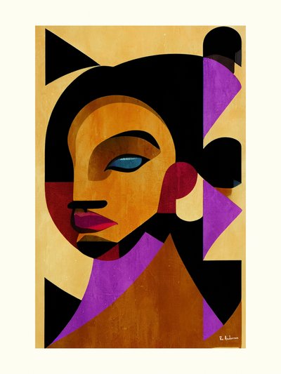 Femme géométrique abstraite - Bo Anderson