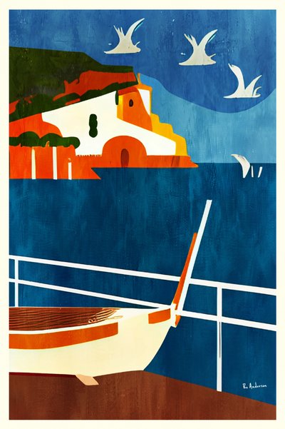 Vue sur la côte méditerranéenne - Bo Anderson