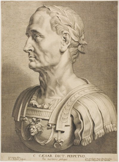 Jules César, dictateur perpétuel, tiré de Douze hommes célèbres grecs et romains - Boetius Adams Bolswert
