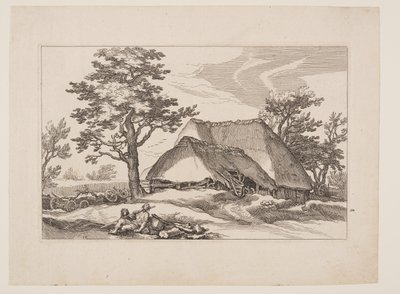 Planche 12, tirée de Paysages avec fermes - Boetius Adams Bolswert