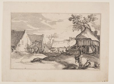 Planche 16, tirée de Paysages avec fermes - Boetius Adams Bolswert