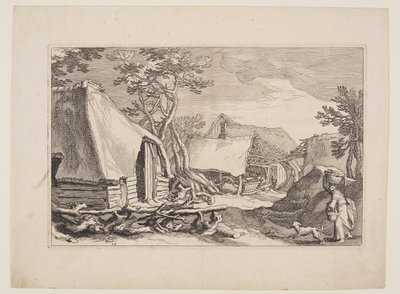 Planche 18, tirée de Paysages avec fermes - Boetius Adams Bolswert