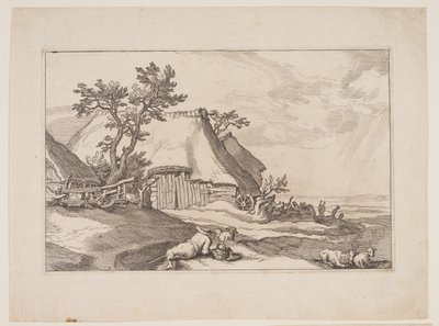 Planche 3, tirée de Paysages avec fermes - Boetius Adams Bolswert