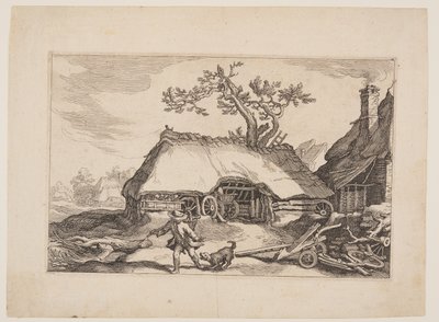 Planche 6, tirée de Paysages avec fermes - Boetius Adams Bolswert