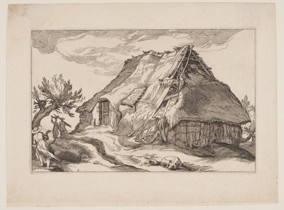 Planche 9, tirée de Paysages avec fermes - Boetius Adams Bolswert