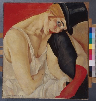 Femme en chapeau haut de forme - Boris Dmitrievich Grigoriev