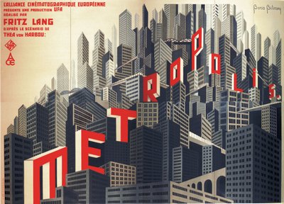 Affiche du film Metropolis par Fritz Lang, 1926 - Boris Konstantinovich Bilinsky
